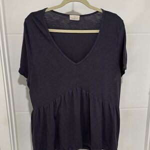 Anthropologie t.la Peplum Style XL Women’s Charcoal Top